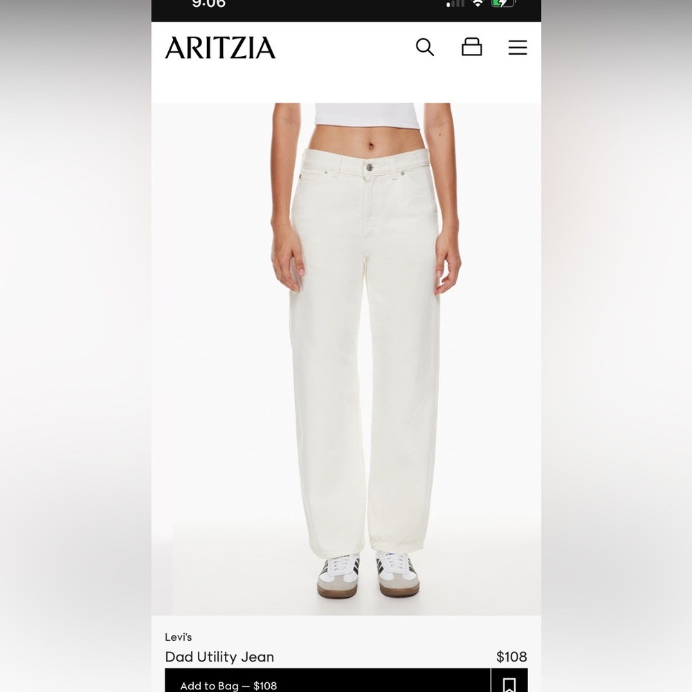 Levi’s dad Utility pants. Baggy fit  . Off white/ecru